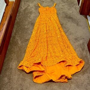 NWT Warm Notices Orange Sequin Gown SIZE 9